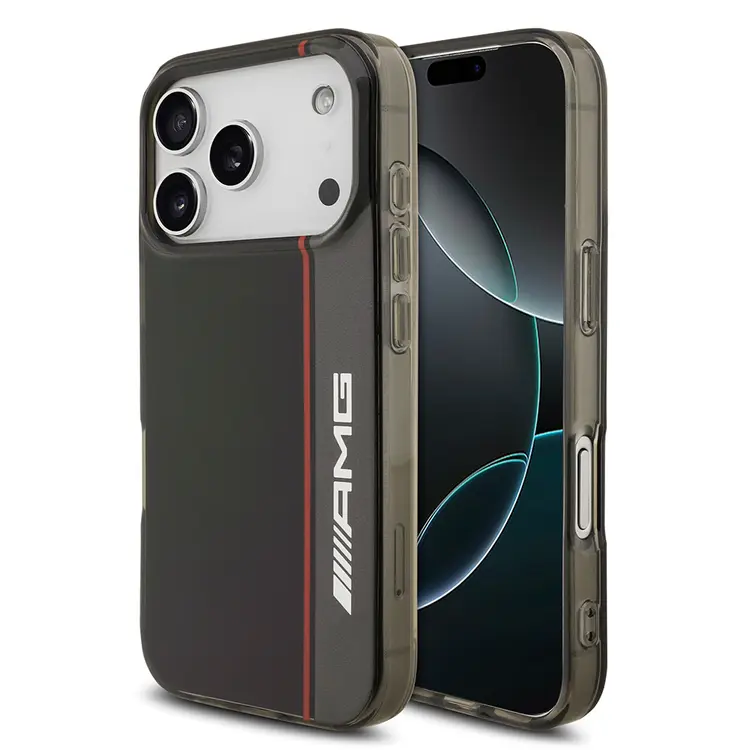 Apple iPhone 17 Pro Kılıf AMG Orjinal Lisanslı M-safe Şarj Özellikli IML Baskı Logolu Çift Katmanlı Bow Lines Kapak