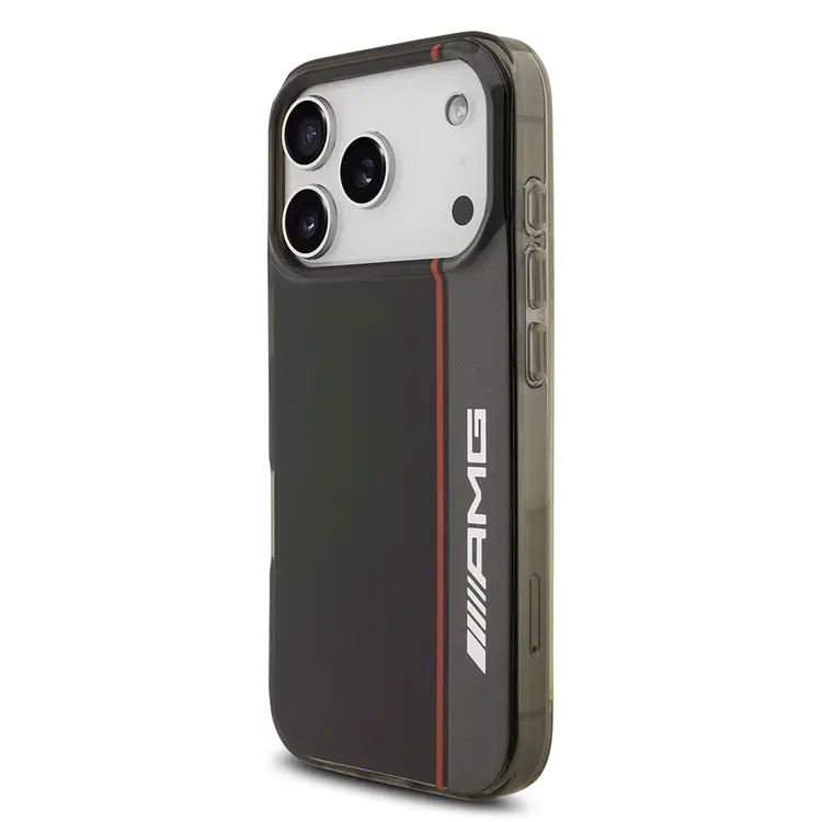 Apple iPhone 17 Pro Kılıf AMG Orjinal Lisanslı M-safe Şarj Özellikli IML Baskı Logolu Çift Katmanlı Bow Lines Kapak