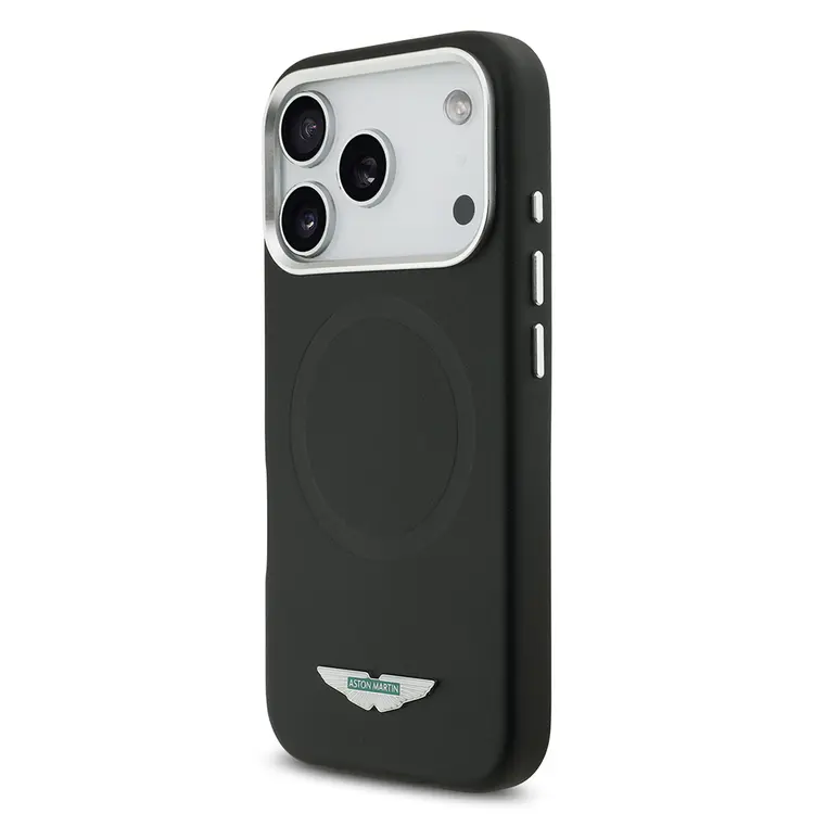 Apple iPhone 17 Pro Kılıf Aston Martin Orjinal Lisanslı M-safe Şarj Özellikli Metal Logolu PU Deri Kapak