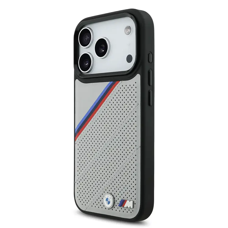 iPhone 17 Pro MagSafe Uyumlu Deri Kılıf - BMW M Logolu