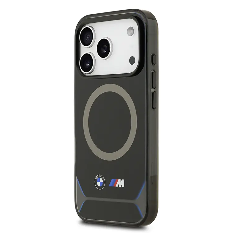 Apple iPhone 17 Pro Kılıf BMW Orjinal Lisanslı M-safe Şarj Özellikli Metal Buton Tasarımlı IML Baskılı M Dizayn Kapak