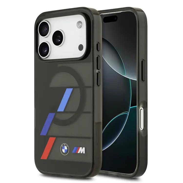 Apple iPhone 17 Pro Kılıf BMW Orjinal Lisanslı M-safe Şarj Özellikli IML Baskılı Üç Renkli M Dizayn Kapak