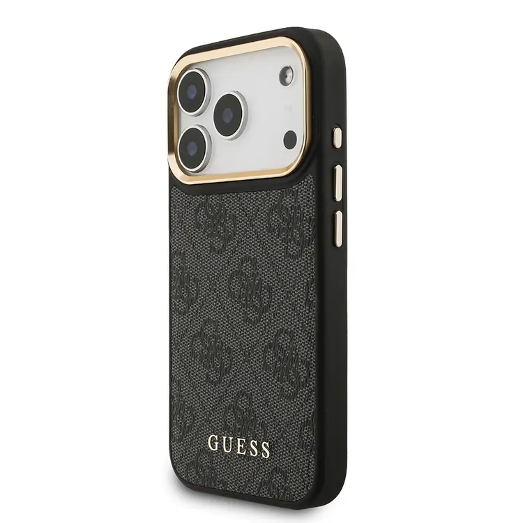 iPhone 17 Pro MagSafe Uyumlu Kartlıklı Kılıf - Guess 4G Metal Logo