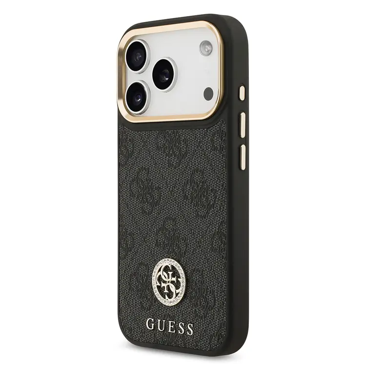 iPhone 17 Pro MagSafe Uyumlu Taşlı Kılıf - Guess 4G Logolu
