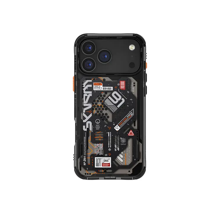 iPhone 17 Pro Desenli Airbag Tasarımlı Şeffaf Kılıf - Skinarma Spectra