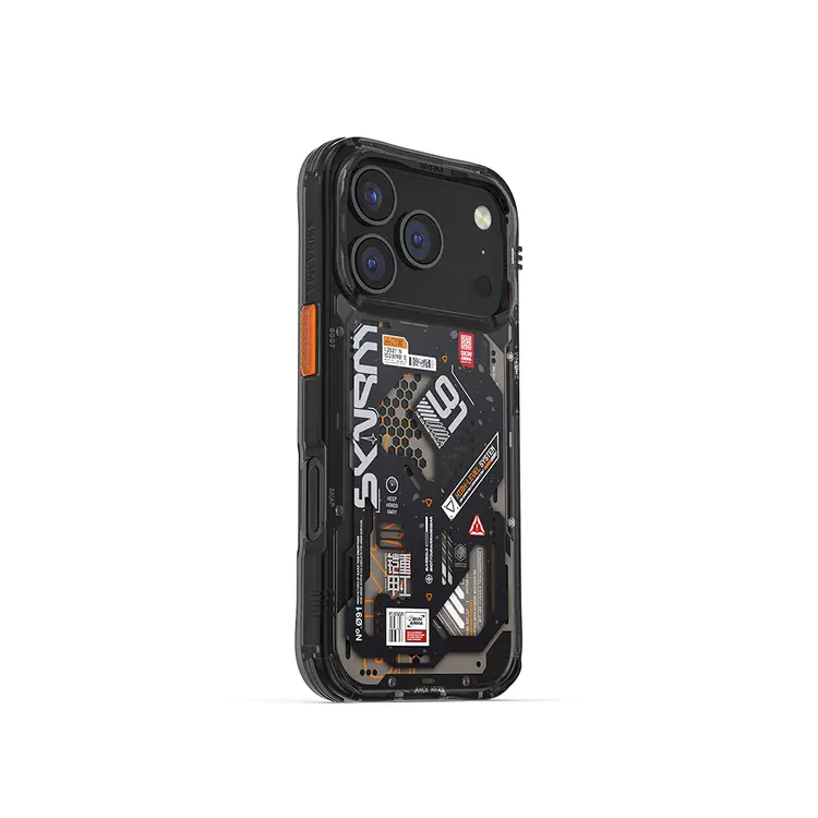 iPhone 17 Pro Desenli Airbag Tasarımlı Şeffaf Kılıf - Skinarma Spectra