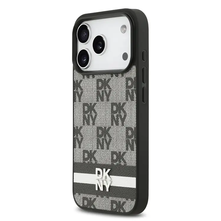 Apple iPhone 17 Pro Kılıf DKNY Orjinal Lisanslı M-safe Şarj Özellikli 3D Yazılı Metal Logolu Kapak