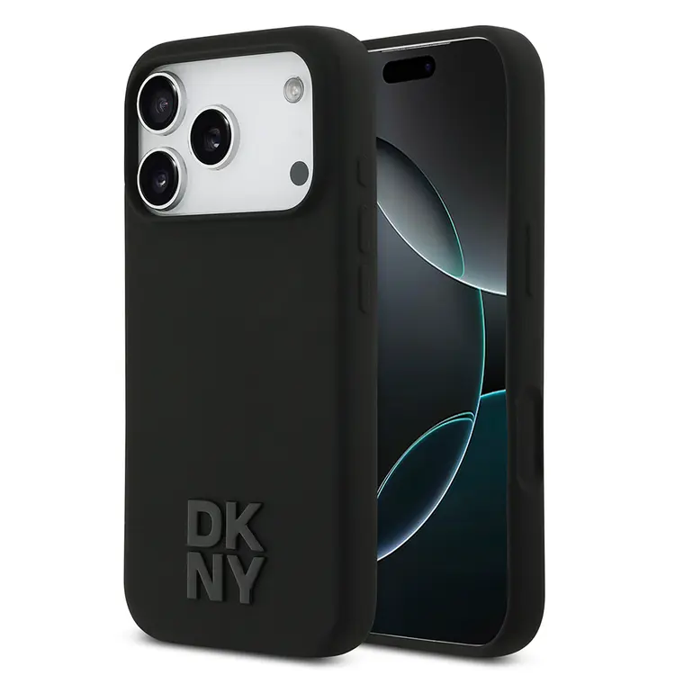 iPhone 17 Pro MagSafe Uyumlu Silikon Kılıf - DKNY Metal Logolu
