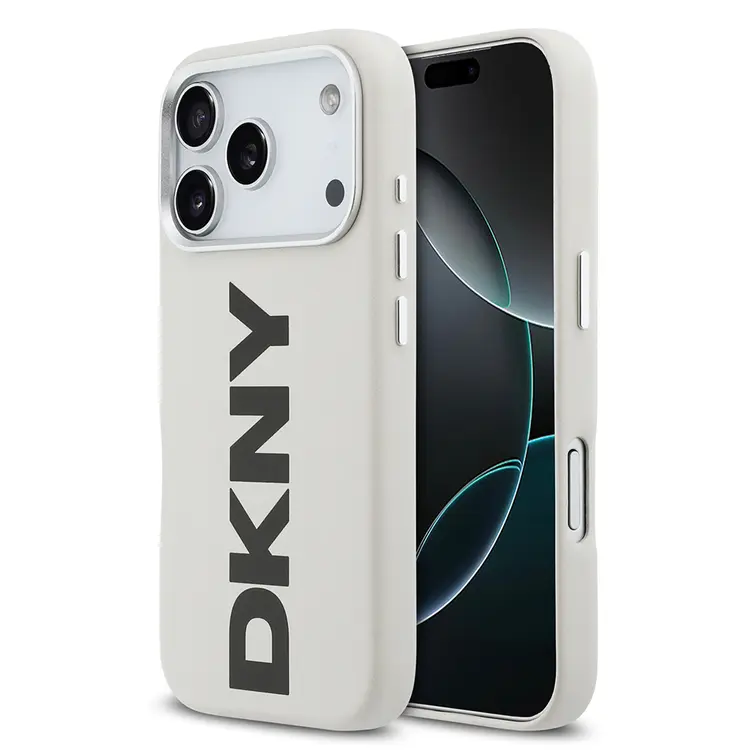 iPhone 17 Pro MagSafe Uyumlu PU Kılıf - DKNY Büyük Dikey Logo