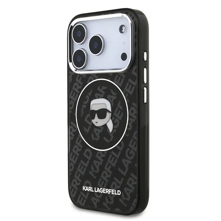 Apple iPhone 17 Pro Kılıf Karl Lagerfeld Orjinal Lisanslı IML Baskılı KL Heads Kapak