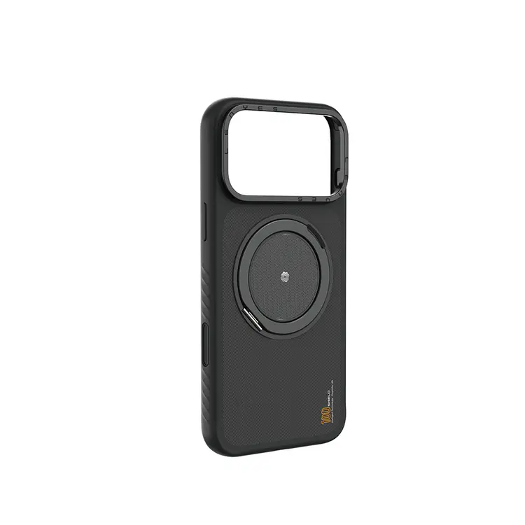 Apple iPhone 17 Pro Kılıf M-safe Şarj Özellikli Metal Standlı Lenyes CK225 Kapak