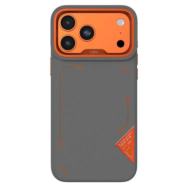 iPhone 17 Pro MagSafe Uyumlu Metal Kamera Çerçeveli Kılıf - Kajsa Matrix