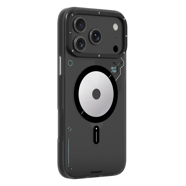iPhone 17 Pro MagSafe Uyumlu Disk Desenli Kılıf - Youngkit Disc Battle