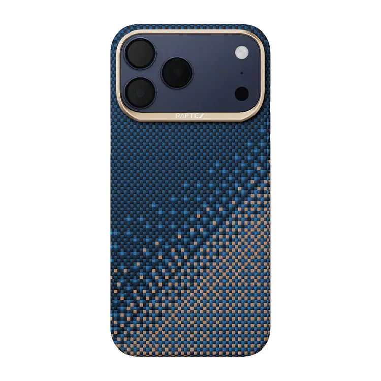 iPhone 17 Pro MagSafe Uyumlu Aramid Dokulu Kılıf - Raptic Aramid Skin Serenity