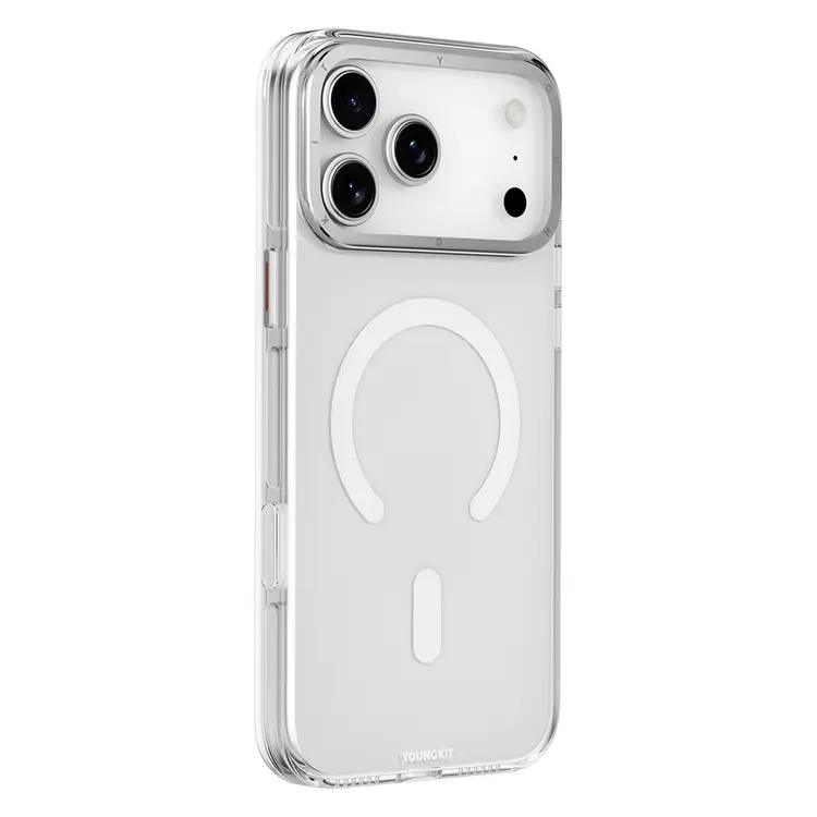 Apple iPhone 17 Pro Kılıf M-safe Şarj Özellikli Şeffaf Youngkit Crystal Shield Serisi Kapak