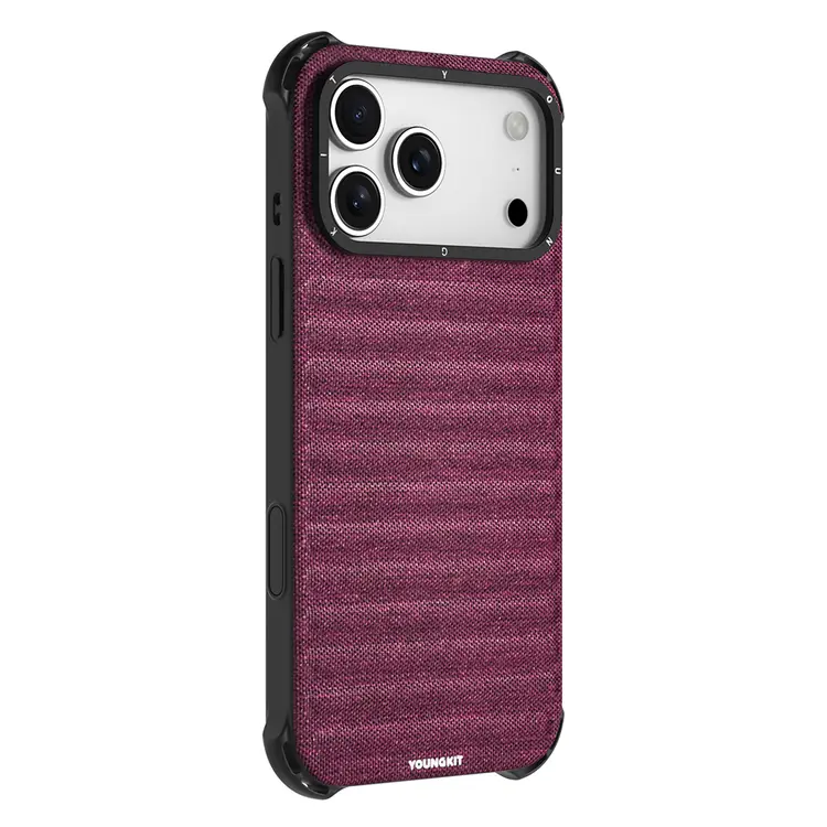 iPhone 17 Pro MagSafe Uyumlu Kumaş Kaplama Kılıf - Youngkit Canvas