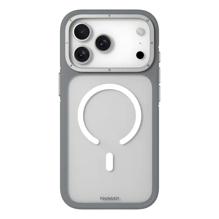 iPhone 17 Pro MagSafe Uyumlu Şeffaf Kılıf - Youngkit Rock Sand