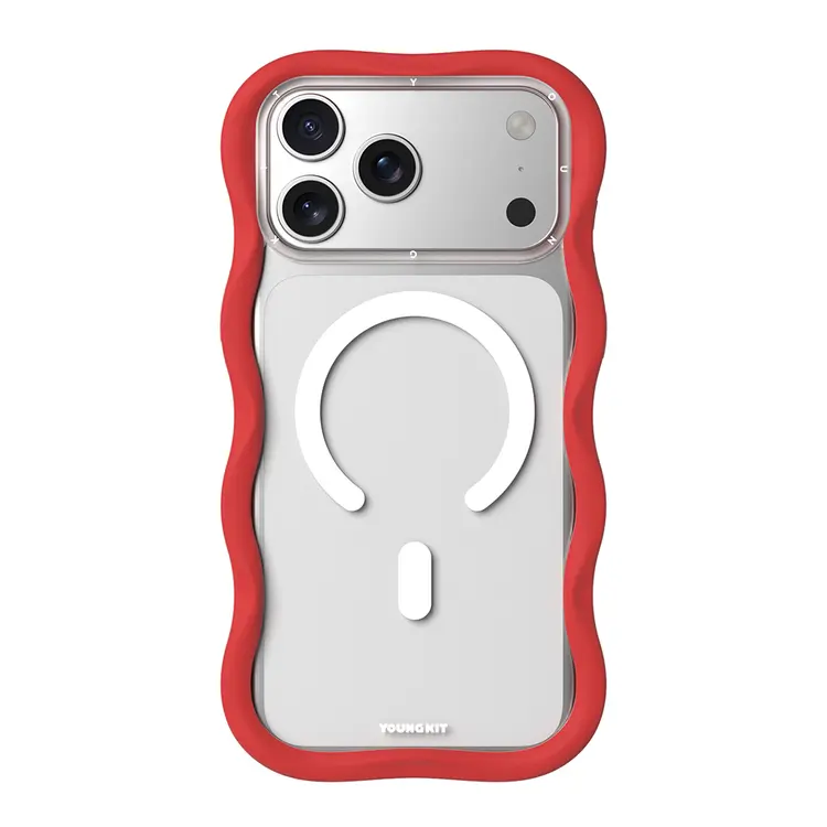 iPhone 17 Pro MagSafe Uyumlu Şeffaf Kılıf - Youngkit Wave Clear