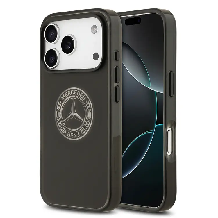 Apple iPhone 17 Pro Kılıf Mercedes Benz Orjinal Lisanslı M-safe Şarj Özellikli Buzlu PC Nostaljik Yıldız Dizayn Kapak