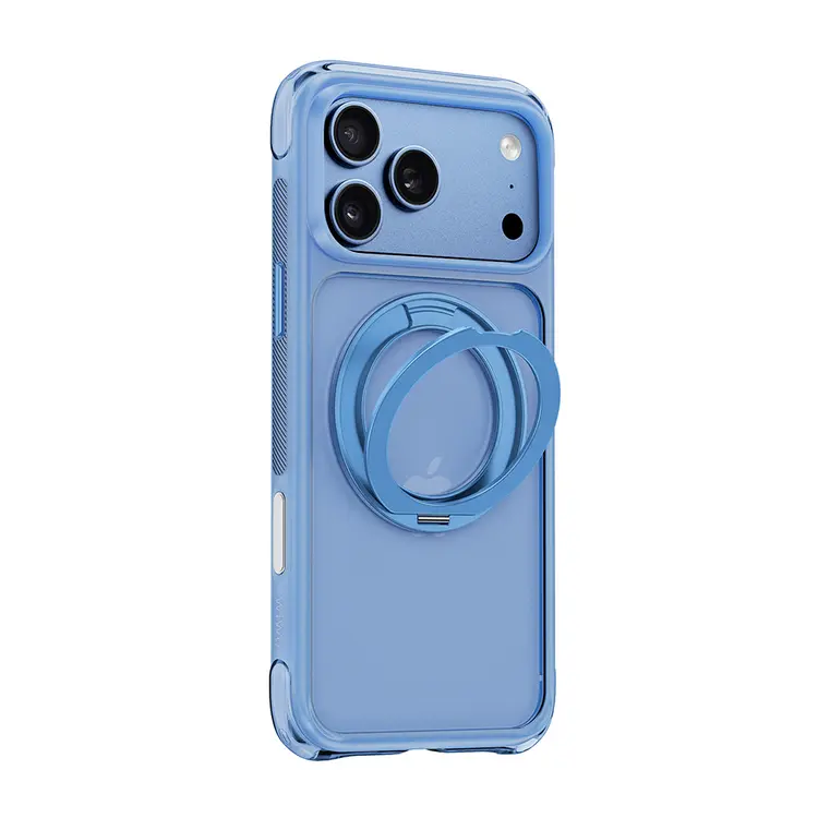 Apple iPhone 17 Pro Kılıf Wiwu AG-203 AeroGuard Ultra Serisi M-safe Şarj Özellikli Airbag Tasarımlı Standlı Kapak