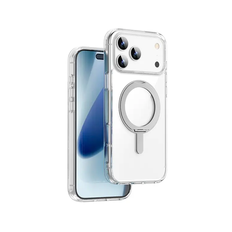 iPhone 17 Pro Max MagSafe Uyumlu Standlı Şeffaf Kılıf - Wiwu iShield Ultra