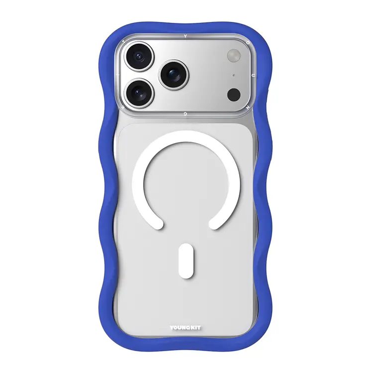 iPhone 17 Pro Max MagSafe Uyumlu Şeffaf Kılıf - Youngkit Wave Clear