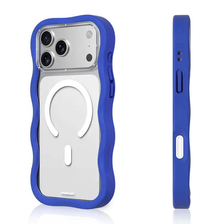 iPhone 17 Pro Max MagSafe Uyumlu Şeffaf Kılıf - Youngkit Wave Clear
