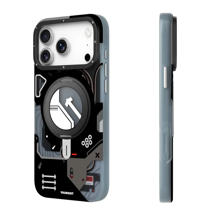 iPhone 17 Pro Max MagSafe Uyumlu Halka Standlı Kılıf - Youngkit Starship