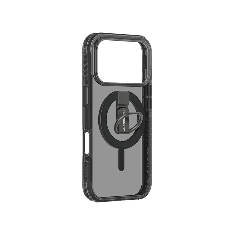 Apple iPhone 17 Pro Max Kılıf M-safe Şarj Özellikli Yüzük Standlı Amazingthing Titan Pro Serisi Kapak