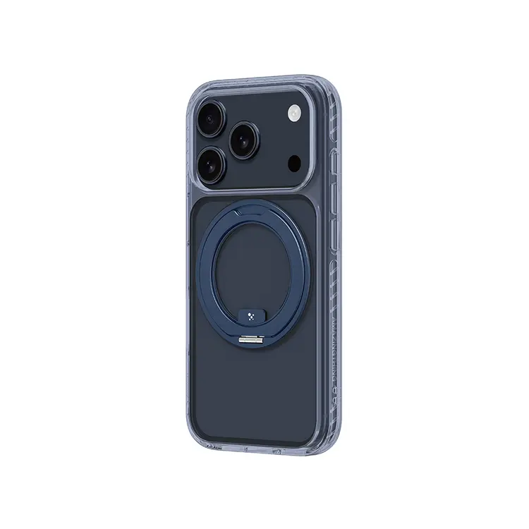 iPhone 17 Pro Max MagSafe Uyumlu Standlı Şeffaf Kılıf - AmazingThing Titan Pro MagSpin