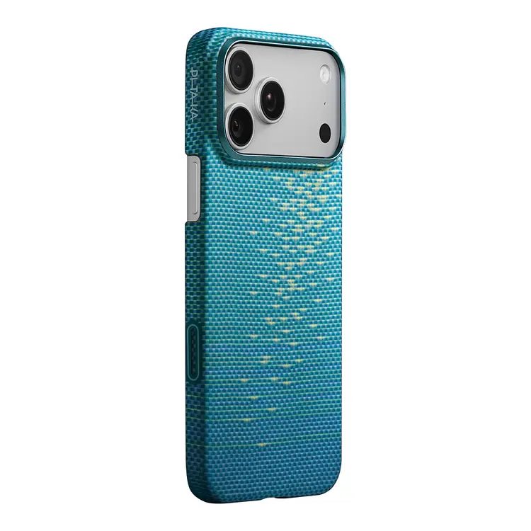 iPhone 17 Pro Max MagSafe Uyumlu Aramid Fiber Kılıf - Pitaka Glints of Gold Ultra Slim