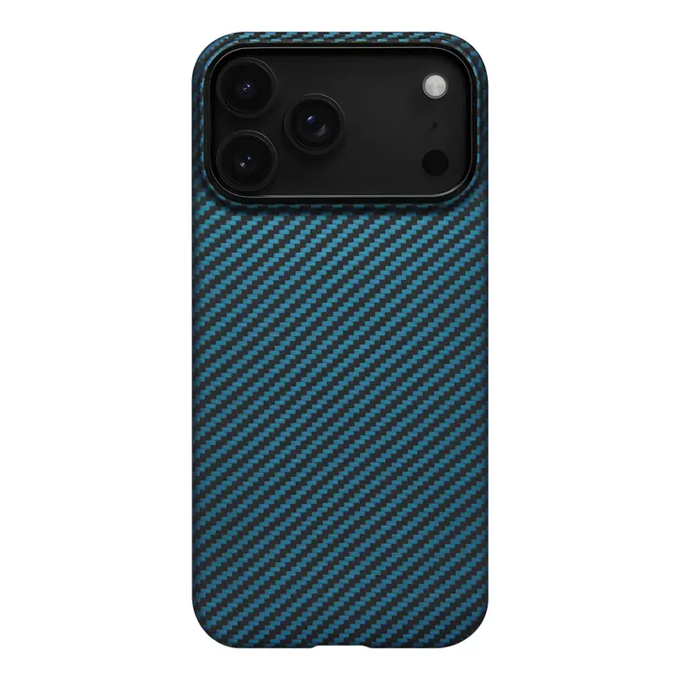 Apple iPhone 17 Pro Max Kılıf M-Safe Şarj Özellikli Kamera Kontrol Butonlu Aramid Karbon Fiber Pitaka Ultra-Slim Kapak