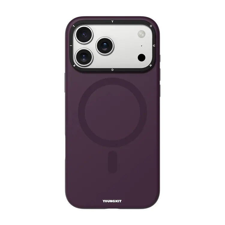 iPhone 17 Pro Max MagSafe Uyumlu Kamera Standlı Silikon Kılıf - Youngkit Bitty Cream