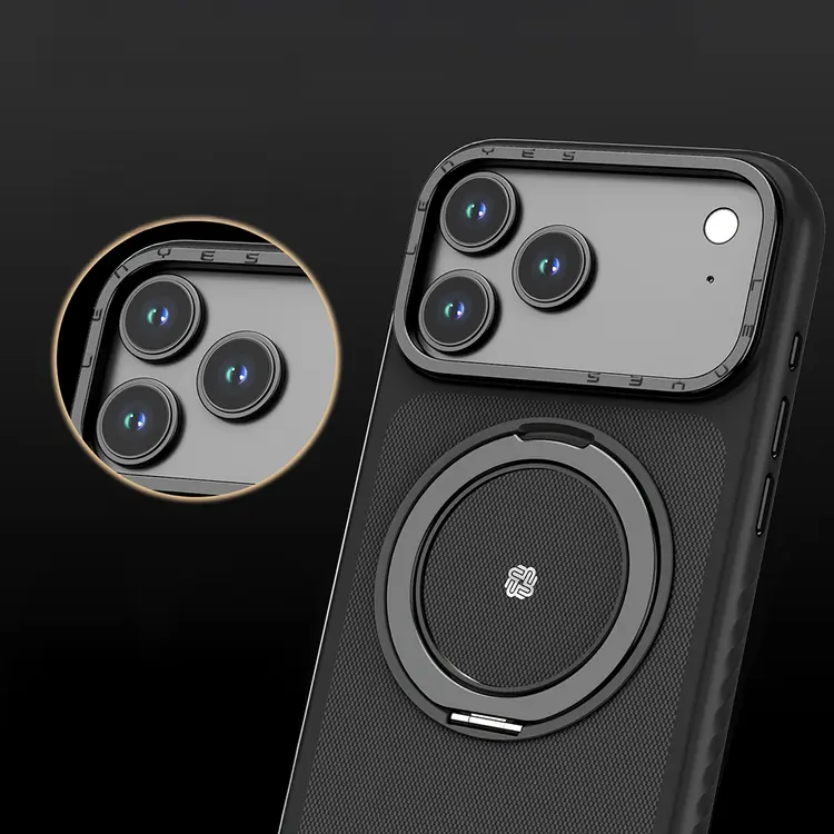 iPhone 17 Pro Max MagSafe Uyumlu Metal Standlı Kılıf - Lenyes CK225