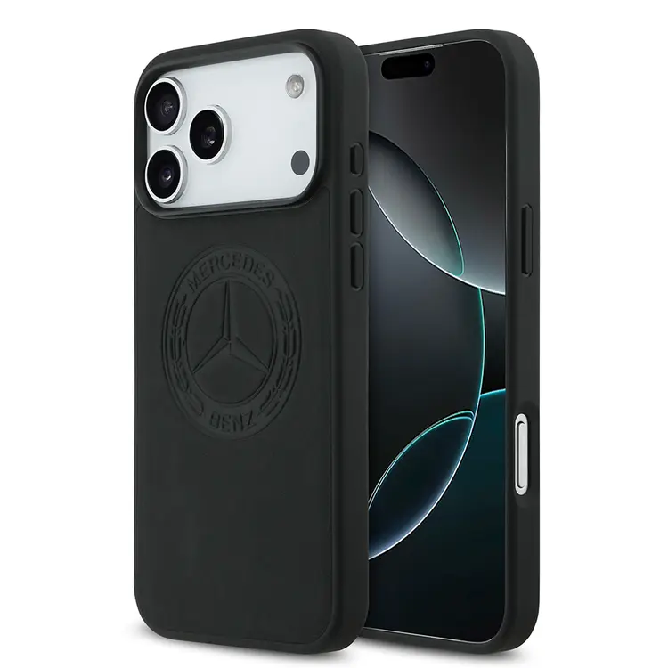 iPhone 17 Pro Max MagSafe Uyumlu Hakiki Deri Kılıf - Mercedes Benz Nostaljik Yıldız