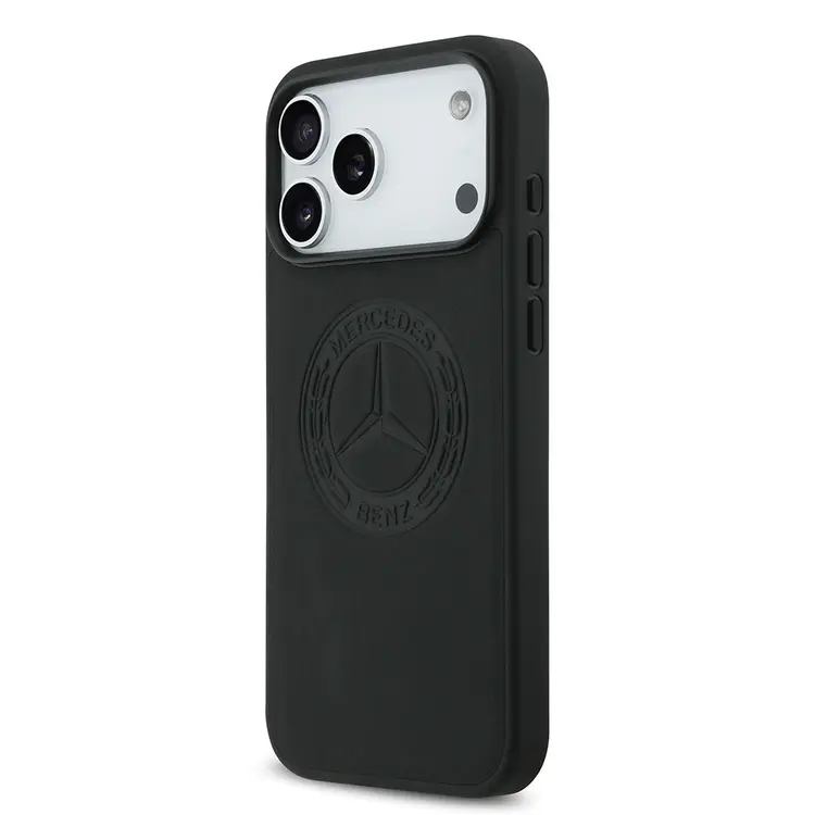 iPhone 17 Pro Max MagSafe Uyumlu Hakiki Deri Kılıf - Mercedes Benz Nostaljik Yıldız