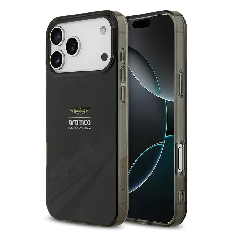 Apple iPhone 17 Pro Max Kılıf Aston Martin Orjinal Lisanslı M-safe Şarj Özellikli IML Baskı Logolu Formula Tasarımlı Kapak