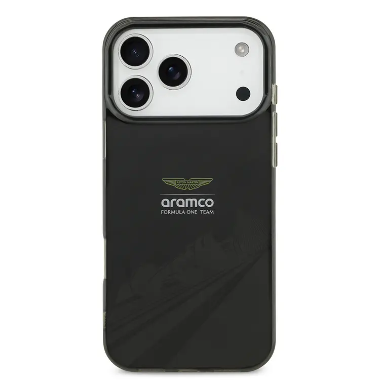 Apple iPhone 17 Pro Max Kılıf Aston Martin Orjinal Lisanslı M-safe Şarj Özellikli IML Baskı Logolu Formula Tasarımlı Kapak