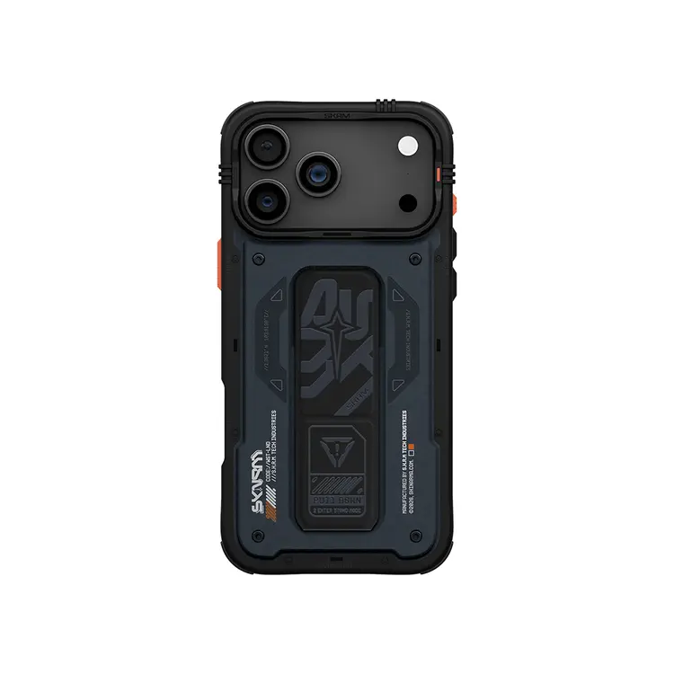 iPhone 17 Pro Max Desenli Airbag Tasarımlı Standlı Kılıf - Skinarma Aegis
