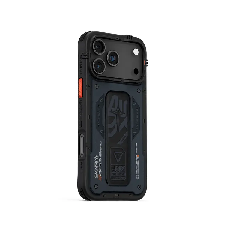 iPhone 17 Pro Max Desenli Airbag Tasarımlı Standlı Kılıf - Skinarma Aegis
