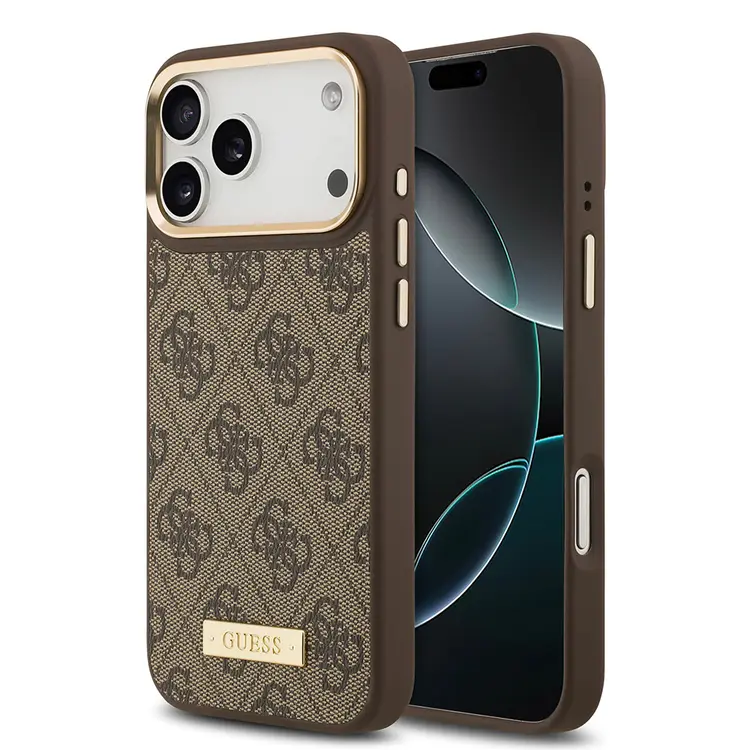 iPhone 17 Pro Max MagSafe Uyumlu 4G Desenli Kılıf - Guess Klasik Logolu