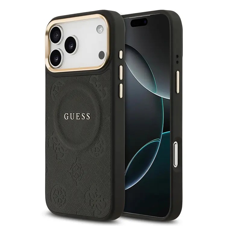 iPhone 17 Pro Max MagSafe Uyumlu PU Deri Kılıf - Guess Peony