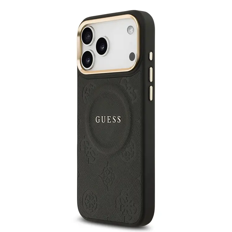 iPhone 17 Pro Max MagSafe Uyumlu PU Deri Kılıf - Guess Peony