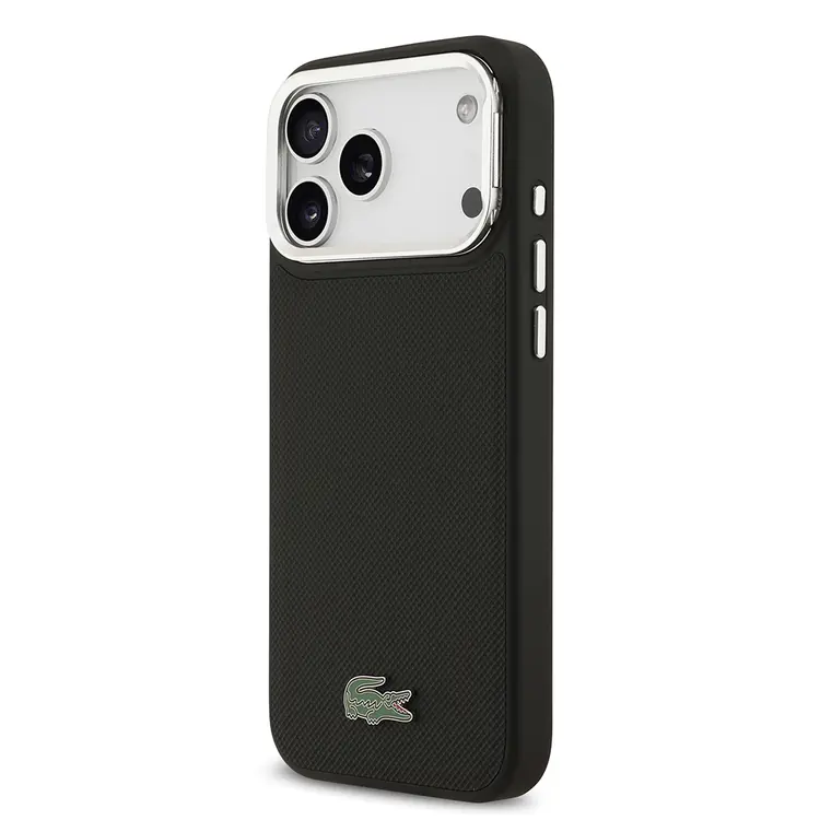 iPhone 17 Pro Max MagSafe Uyumlu Standlı Kılıf - Lacoste PU Pike Desenli