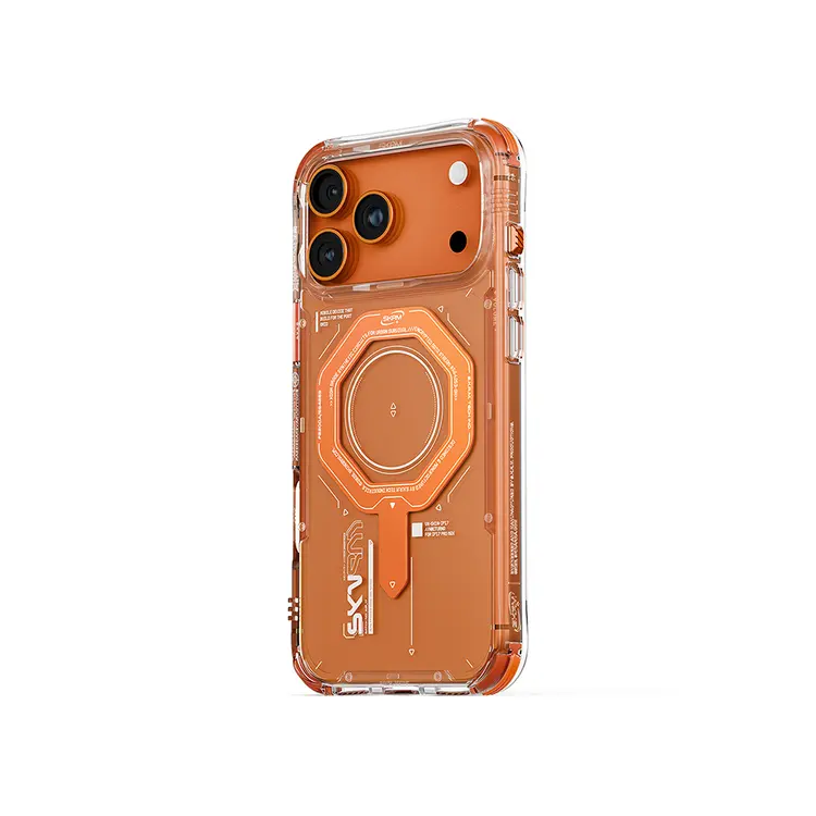 Apple iPhone 17 Pro Max Kılıf SkinArma M-safe Şarj Özellikli Airbag Tasarımlı Magma Kapak