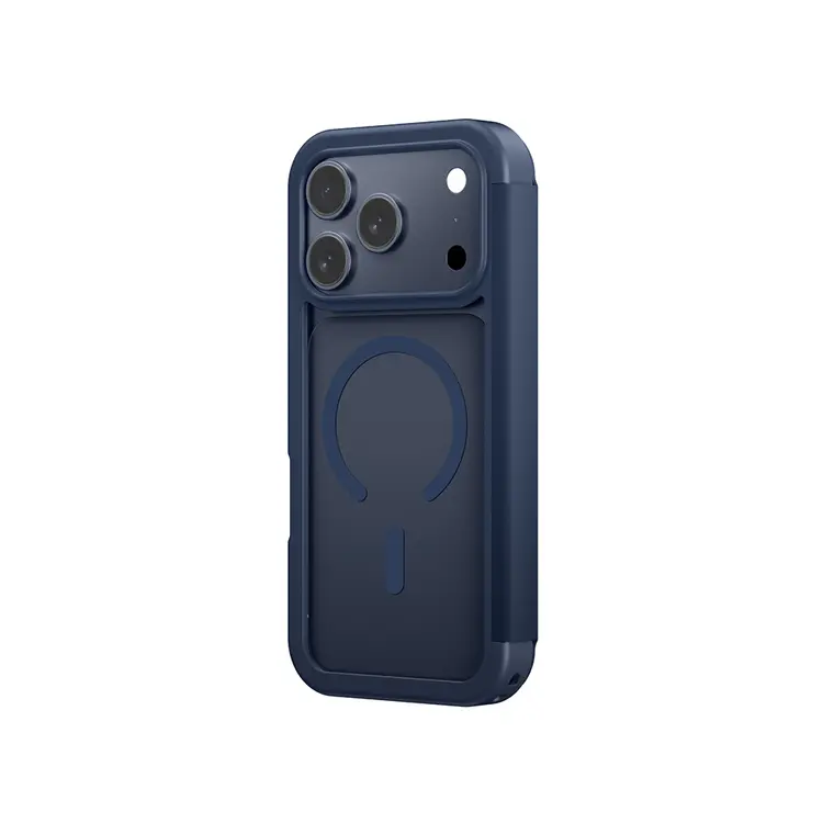Apple iPhone 17 Pro Max PU Kartlıklı Kapaklı Amazingthing Glamour Foilo Serisi Kılıf