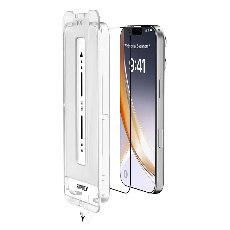 iPhone 17 Pro Max 2.5D Ekran Koruyucu, 2 Adet ve Uygulama Aparatlı - Raptic Air Glass