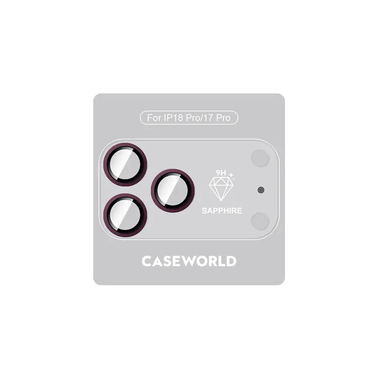 iPhone 18 Pro Safir Kamera Lens Koruyucu, 9H Yansıma Önleyici - CaseWorld Alloy Sapphire