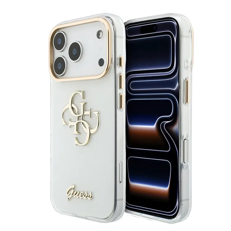 iPhone 18 Pro Silikon Kılıf, Guess Logolu - Guess 4G Metal Logo