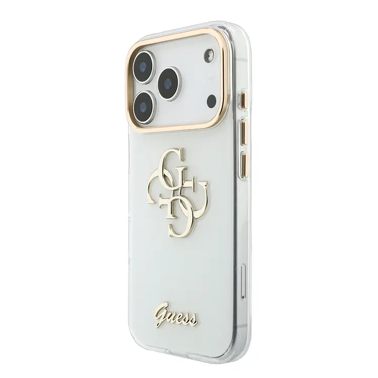 iPhone 18 Pro Silikon Kılıf, Guess Logolu - Guess 4G Metal Logo